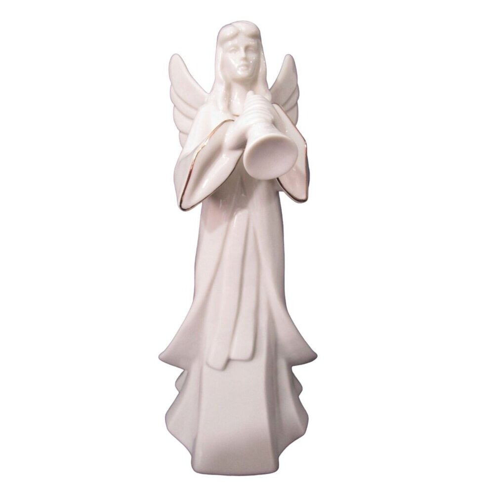 Mikasa Holy Night Nativity Large Fine Porcelain Angel Trumpet Retired No Box EUC